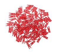 BIUDECO 100 Pezzi Mini Mollette in Rosse Clip Versatili e Resistenti per Foto e Decorazioni Artigianali Organizer per Appendere Immagini e Artwork