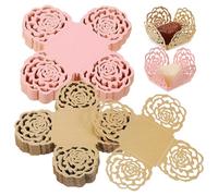 BIUDECO 100 Pezzi Mini Pirottini per Cupcake e Pirottini da Forno in Carta Decorativa Rosa e Oro, Tazze di Cioccolato Leggere e Compatte per Dolci, Feste, Matrimoni e Buffet