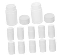 BIUDECO 12 Contenitori Medicinali Vuoti in Hdpe con Tappo Bottiglie Anti-perdita per Capsule e Pillole Riutilizzabili e Sigillate per Viaggi e Conservazione