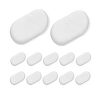 BIUDECO 12 Pezzi Set 12 Spugnette Trucco in Silicone Trasparente a Forma di Foglia, Applicatore Cipria Portatile Lavabile e Riutilizzabile per Fondotinta, Correttore e Polvere Libera,