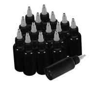 BIUDECO 15 Pezzi Bottiglie Squeeze Bottiglie Plastica Nere per con Beccuccio Sottile per Applicazione Precisa per Arte Unghie