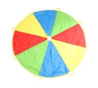 BIUDECO 1pezzi Paracadute Per Ragazzo Ragazza Attività Cooperativa All Aperto Gioco Gruppo Design Creativo Maniglie Materiale Resistente
