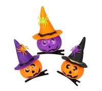 BIUDECO 1set Materiali Per Realizzare Fermagli Per Tema Halloween Con Elementi Cartoni Kit Fai Te Per Parrucche e Accessori Per Festività Include Cappelli Di Strega e Zucche Miniature