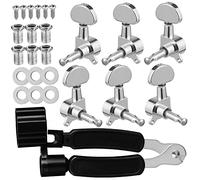 BIUDECO 1set Meccaniche Per Chitarra Semi-chiuso Con Avvolgicorda Accessori Professionali Per Sostituzione Piroli e Accordatura Compatibili Con Chitarra