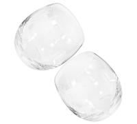 BIUDECO 2 pezzi Bicchieri Trasparenti con Stampa Mappa per Bevande Casa Tazze in Vetro Eleganti per Acqua Latte e Cocktail Design Unico Globo Mondiale