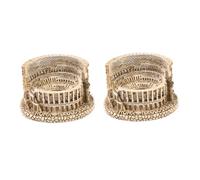 BIUDECO 2 Pezzi Bonsai in Resina Miniatura Anfiteatro Romano Antica Roma Decorazioni Giardinaggio e Artigianato per Acquari e Terrari Materiale Resistente e Design Realistico