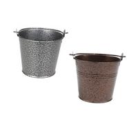 BIUDECO 2 Pezzi Cestino Mini Patatine Fritte in Acciaio Inossidabile Secchio Snack per Bar e Ristoranti Design Unico e Resistente per Uso e Locale Pubblico