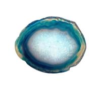BIUDECO 2 Pezzi Fette di Agata Rosa e Blu Lucidate 6-8cm Ovali per Decorazioni Casa e Ufficio Accenti Decorativi Naturali per Vasi e Scrivanie Stili Multipli