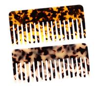 BIUDECO 2 pezzi Pettine Antistatico Cellulosa Acetato Denti Larghi per Bagnati e Asciutti per Donne con Lunghi e Colori e Leopardato