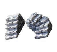 BIUDECO 2 pezzi Scalini in Resina per Micro Paesaggi Modelli Stairs per Casa Bambole DIY Passi in Pietra Dritti e Curvi per Decorazioni Giardino Fatato Accessori Miniatura Resistenti e