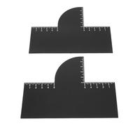 BIUDECO 2 Pezzi Scheda Potenziamento in Plastica Riutilizzabile con Indicatori di Misurazione per Modellare Attaccatura Capelli e Bordi Guida Multifunzionale per Styling Preciso