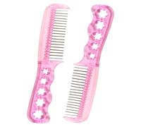 BIUDECO 2 pezzi Spazzola Antistatica per Parrucche Rosa Pettine per Capelli Resistenti e Morbidi per Parrucche Estensioni e Personaggi Riduce i Nodi Rottura dei Capelli