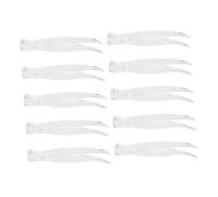 BIUDECO 25 pezzi Pinzette in Plastica Trasparente Clip per Bilance e Pesi Pallet Design Curvo Antiscivolo per Trucco e Rimozione Maschere Piccole e Leggere Materiale Abs Resistente