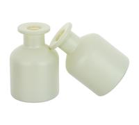 BIUDECO 2pezzi Fiale Diffusive Riutilizzabili in Vetro Contenitori per Oli Essenziali Diffusore Bastoncini di Giunco Ricaricabile per Casa o Auto come Erogatori di Profumi