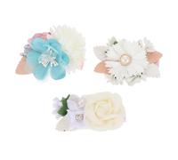 BIUDECO 3 pezzi Fermagli Capelli con Fiori Simulati in Accessori Eleganti e Resistenti per Bambine Ragazze e Donne Decorazioni Versatili per Sposi e Occasioni Speciali
