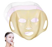 BIUDECO 3 Pezzi Maschere in Silicone Riutilizzabili per Idratazione Copertura Antieccesso con Design Orecchio Materiale e Sicuro Colori Bianco e Rosa