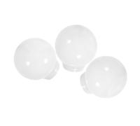 BIUDECO 3 pezzi Paralumi Sferici in Acrilico Bianco Opalino con Filettatura per Lampade da Esterno Patio e Applique Parete Diffusione Luce Uniforme e Protezione Meteo