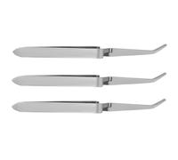 BIUDECO 3 pezzi Pinzette per Unghie in Acciaio Resistente Clip per Nail Art Doppia Punta Multifunzionale Strumento Manicure Modellante per Applicazioni Professionali e Domestiche