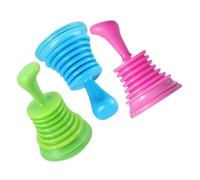 BIUDECO 3 Pezzi Sturalavandini PVC per Cucina e Bagno Ventose Resistenti ad Alta Pressione Strumento Pratico per Rimuovere Intasamenti in Lavandini e Scarichi Colore Colore Casuale