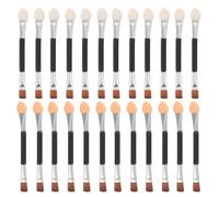 BIUDECO 30pezzi Pennello Ombretto Doppia Estremità Applicatore per Ciprie e Trucco Occhi Strumento in Cotone di Lattice con Testa Angolata per Sopracciglia Portatile e Compatto per Uso