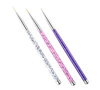 BIUDECO 3pezzi Pennelli Per Nail Art Pennelli Per Disegno Unghie e Strumenti Manicure Per Dettagli e Decorazioni Per Uso Professionale e Personale