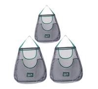 BIUDECO 3pezzi Sacchetti Rete per Frutta e Verdura Appendibili Organizer Traspirante per Aglio Cipolle Radice Aromatica per Conservazione Alimentare in Cucina