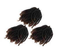 BIUDECO 3sets Extension Per Capelli Spirale Da Ciocche All Uncinetto Per Donne Colore Leggero Comodo Per Stili Europei e Africani Uso Quotidiano e Occasioni Speciali
