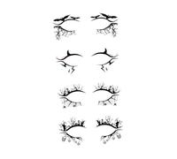 BIUDECO 4 Paia Adesivi Eyeliner Halloween Piccoli Stickers Decorativi Pipistrello Ragno per Occhi Feste Costume Party