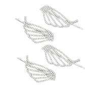 BIUDECO 4 pezzi Clip per Capelli con Strass Brillanti Fermagli Laterali Eleganti a Forma di Angeli per Ragazze da Accessori per Acconciature Uniche e Regali Festivi