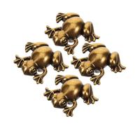 BIUDECO 4 Pezzi Maniglie per Armadi Forma di Rana in Lega di Zinco Vintage Manopole per Porte con Design Ergonomico Antiruggine per Mobili e Comò