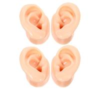 BIUDECO 4 Pezzi Orecchio Umano in Silicone Realistico Supporto Espositivo per Orecchini Strumento per Studio Agopuntura e Pratica Piercing Accessorio Versatile per Visualizzazione Gioielli