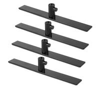 BIUDECO 4 Pezzi Porta Accessori per Frusta a Filo per Impastatrice, Supporto da Parete in Metallo Nero 15x2,6x1,7 Cm con Design per Facile Accesso, per Conservazione in Cucina