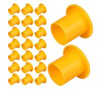 BIUDECO 40 Tappi Coperture Protettive per Barre d'Armatura in Plastica Gialla, Cappucci di Sicurezza Tubolari T per Edilizia, Protezione Filettature e Manicotti, Accessori Cantieri (16-25