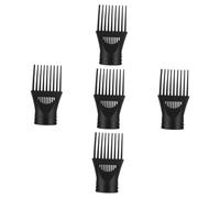 BIUDECO 5 Pezzi Pettine per Asciugacapelli Ugello Concentratore per Styling Chioma Riutilizzabile Aumenta la Lucentezza in Plastica Nera per Asciugatura e Pettinatura Professionale a Casa
