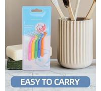 BIUDECO 5 pezzi Scovolini Interdentali in Acciaio e Pulizia Tra Denti e Gengive Spazzolini Misti Compatti per Igiene Orale Quotidiana e Viaggi Rimozione Delicata di Placca e Residui