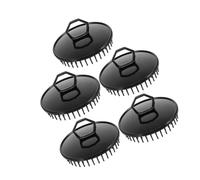 BIUDECO 5 pezzi Spazzole Shampoo Portatili in Plastica Morbida per Stimolazione del Cuoio Capelluto Antistatiche e Autopulenti per Capelli Bagnati e Viaggi