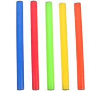 BIUDECO 5pezzi Bastoni per Corsa in Plastico Resistenti alla Caduta per Gare di Atletica Leggera Design Semplice e Comodo da Usare, per Festa Scuola Decor e Competizioni All'aperto