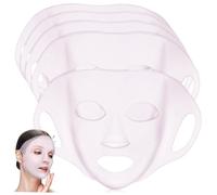 BIUDECO 5pezzi Maschera Silicone Viso Riutilizzabili Coprimaschera Silicone Maschere Idratanti Anti-evaporazione Per Cura