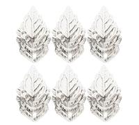 BIUDECO 6 Pezzi Ciondolo Foglia in Rame, Charm Pendente Fai da Te, Argento, per Collana e Accessori Decorativi per Cellulare, per Amici e Innamorati