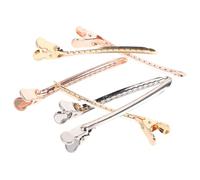 BIUDECO 6 pezzi Clip per Capelli in Lega Placcata per Styling Professionale Fermagli Becco d'Anatra Oro Bianco e Rosa per Te e Accessori per Capelli