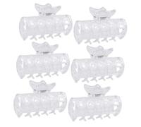 BIUDECO 6 pezzi Fermagli Termici per Capelli Trasparenti Clip Resistenti al Calore per Bigodini Pinze Volumizzanti e Fissaggio Ricci per Capelli Lunghi e Corti Accessori Acconciature