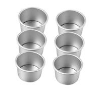 BIUDECO 6 pezzi Teglie per Torte Rotonde in Alluminio con Fondo Rimovibile da Pz Antiaderenti Resistenti e Facili da Sfilare per Cheesecake Chiffon Cake e Dolci Vari