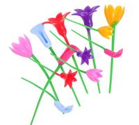 BIUDECO 6 segnalibri in silicone a forma di fiore multicolore, riutilizzabili, per cocktail party e matrimoni, colore casuale