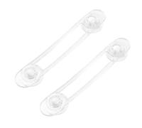 BIUDECO 8 Pezzi Blocchi di Sicurezza per Ragazzo Ragazza Cintura Flessibile in Abs Argento, Design Fibbia per Cassetti e Copriwater, per Mobili e Elettrodomestici in Casa