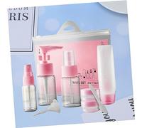 BIUDECO 9 pezzi Bottiglie Viaggio Trasparenti Pet Spray Portatili per Toner Shampoo e Lozione Contenitori Ricaricabili e Leggeri per Cosmetici Colore Rosa