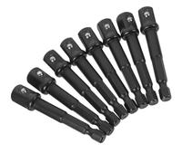 BIUDECO Adattatore Bussole Trapano in Acciaio Carbonio con Attacco Esagonale e Molla di Bloccaggio per Uso Automotive e Te