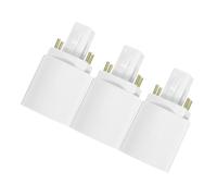 BIUDECO Adattatore per Base Lampadina G24q a E27 4 Pin in Plastica Bianca, Confezione da 3 Pezzi, Installazione Semplice per Uso Domestico e Commerciale