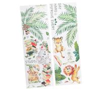BIUDECO Adesivi Murali Animali Della Giungla per Cameretta Stickers Decorativi Facili Applicare e Rimuovere Adesivi Cameretta con Animato per Decorazioni Nursery e Aula
