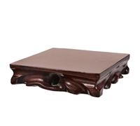 BIUDECO Base in Legno Massello Quadrata per Esposizione Lavorata a Mano Piedistallo Decorativo per Statue Vasi e con Intaglio Radice Supporto Stabile per Interni Casa