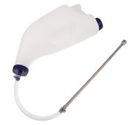 BIUDECO Biberon in Acciaio 4L per Vitelli e Agnelli, Alimentatore Portatile per Latte e Farmaci Doppia Maniglia, Secchio Distributore per Allattamento Bestiame in Fattoria